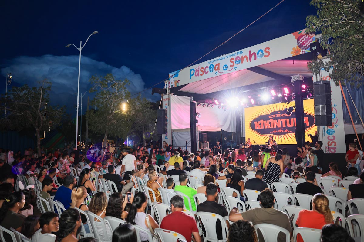 Parque Cesamar reúne dezenas de famílias na última noite da Páscoa dos Sonhos 2026