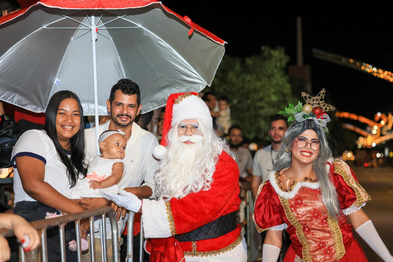 Tainara Cristina Nunes levou a família para acompanhar a programação especial