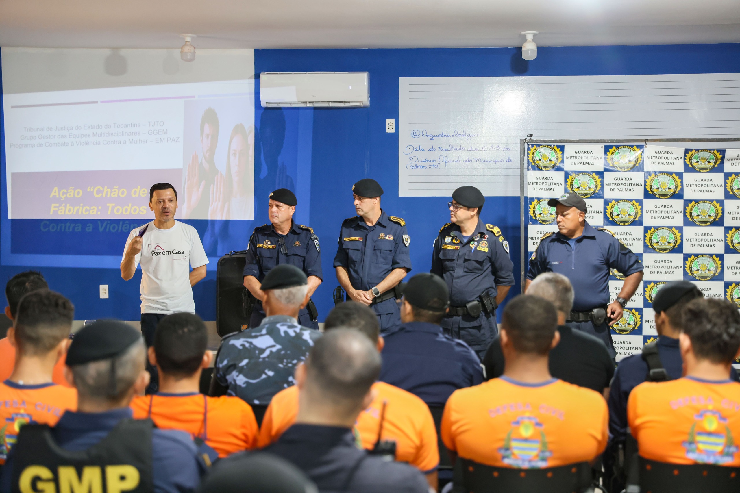 Guarda Metropolitana de Palmas promove palestra sobre enfrentamento à violência contra a mulher