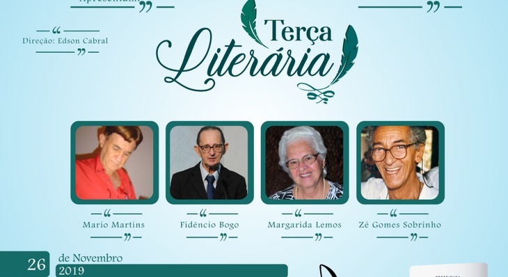 Promovido pela Academia Tocantinense de Letras em parceria com a Fundação Cultural de Palmas, o Terça Literária, em sua 9ª edição, faz uma homenagem aos acadêmicos que já partiram do plano terreno