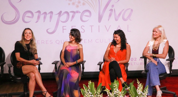Roda de conversa contou com as diretoras Kécia Ferreira, Eva Pereira, Carolina Galgane e Luciana Pettenon.