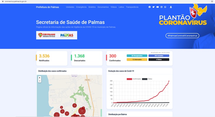 Site traz todas as informações para esclarecer os palmenses sobre a pandemia   