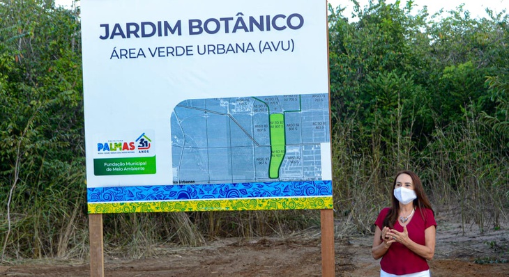 Presidente da FMA, Jacqueline Vieira, durante lançamento do Jardim Botânico e Área de Pesquisa de Palmas
