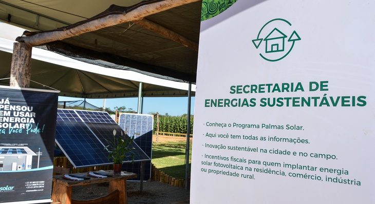 Estande demonstra em diferentes espaços a aplicação da energia fotovoltaica na propriedade rural