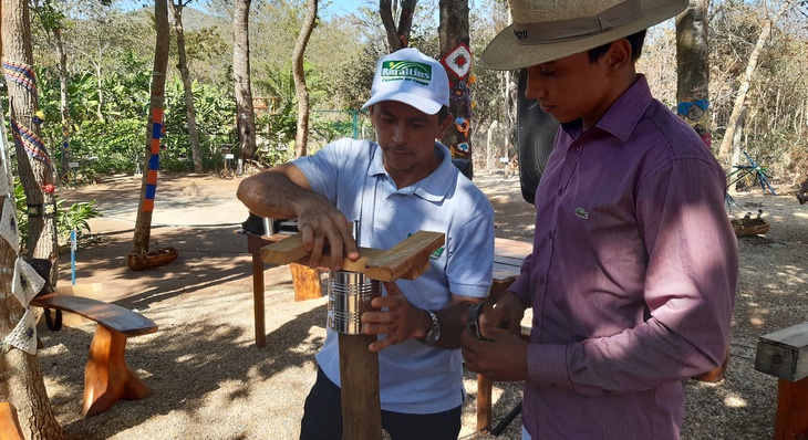 Wandro Cruz ensina como montar uma armadilha contra lagartas e formigas