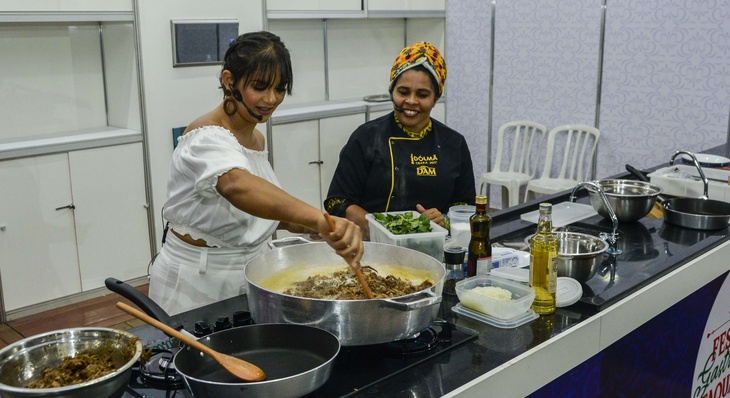 As chefs Milena Barros  e Ruth  Almeida participaram da Cozinha Show