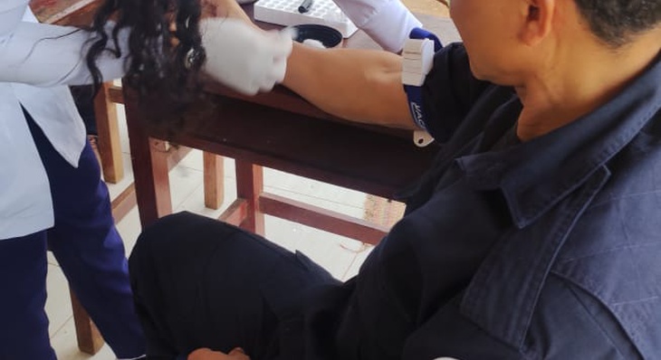 Guarda Metropolitano de Palmas realiza coleta de sangue para o teste de PSA  durante campanha
