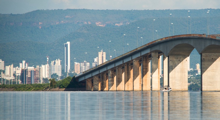 Vista da ponte sobre o Lago de Palmas: Capital é referência para outros destinos turísticos do Tocantins
