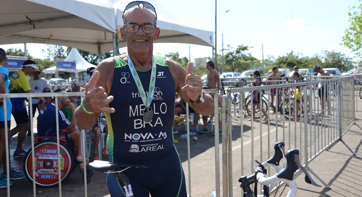 Fábio de Melo (RJ), 68 anos, foi o atleta mais velho entre os 185 participantes de 17 estados