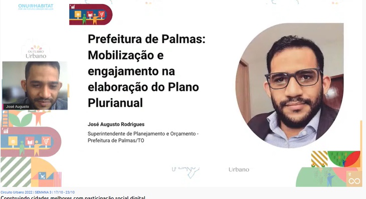 Superintendente de Planejamento e Orçamento, Santos Júnior, apresenta experiência da consulta pública na construção do PPA em 2021