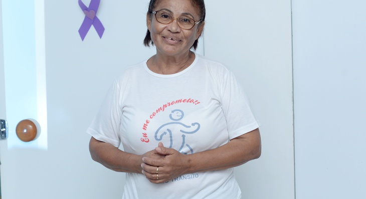 A agente comunitária, Neusa Elisa, que já trabalha na rede de saúde de Palmas há mais de vinte anos