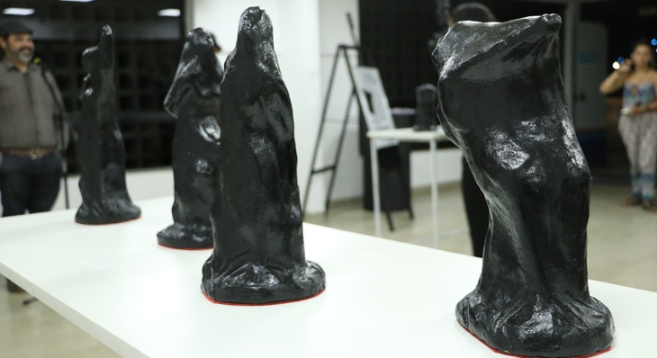 São doze esculturas que ficam disponíveis até o dia 30 de agosto