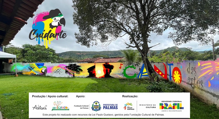 O Projeto Cuidarte é executado com recursos da Lei Paulo Gustavo, geridos pela Fundação Cultural de Palmas (FCP)