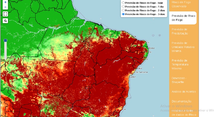 Segundo o Inpe, risco de fogo alcançou patamar alto para todo Tocantins, que já está em período de estiagem prolongada