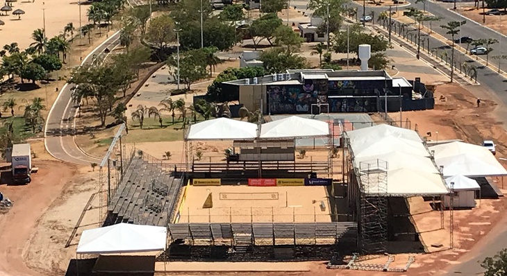 Circuito de vôlei de praia na Graciosa já está com estrutura quase pronta