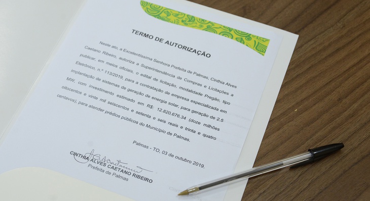 Prefeita assinou ato que autoriza publicação de edital de licitação