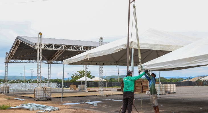 Prefeitura de Palmas prepara praça de alimentação coberta com dois túneis para 20 barracas de alimentação