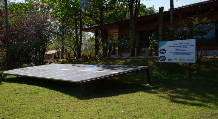 A Unidade demonstrativa da energia  fotovoltaica  também está instalada na sede do Ipup