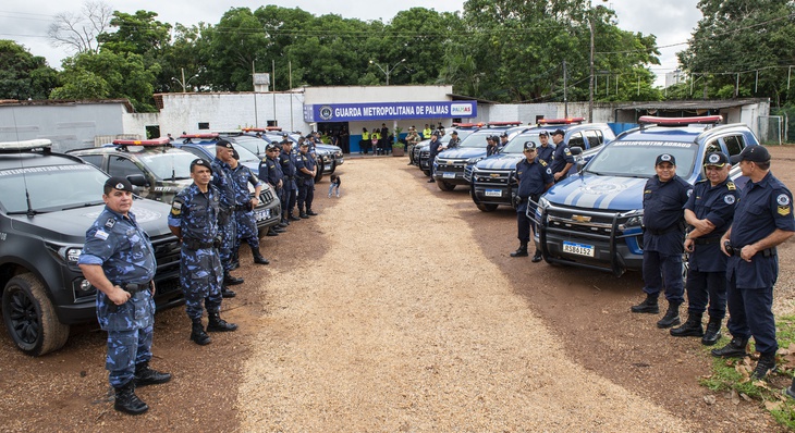 Quartel da GMP, localizado na Avenida NS-06, no Parque Cesamar juntamente com a  frota de veículos da Guarda  e da Romu