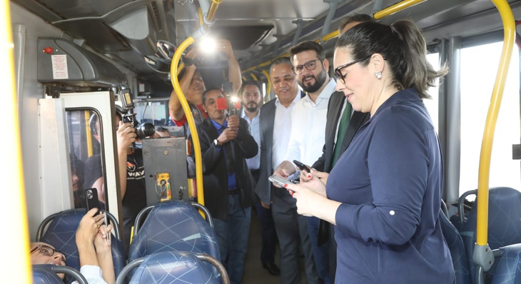 Prefeita Cinthia anunciou medida no último dia 2, durante coletiva à imprensa sobre o transporte coletivo em Palmas