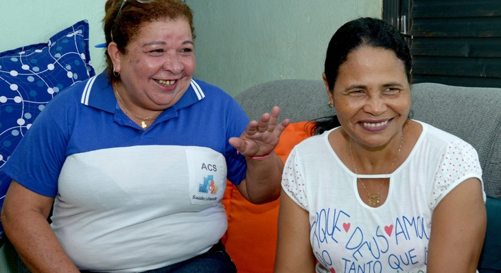 Dora e Maria das Mercês lembram como era o trabalho dos agentes de saúde quando o programa foi implantado