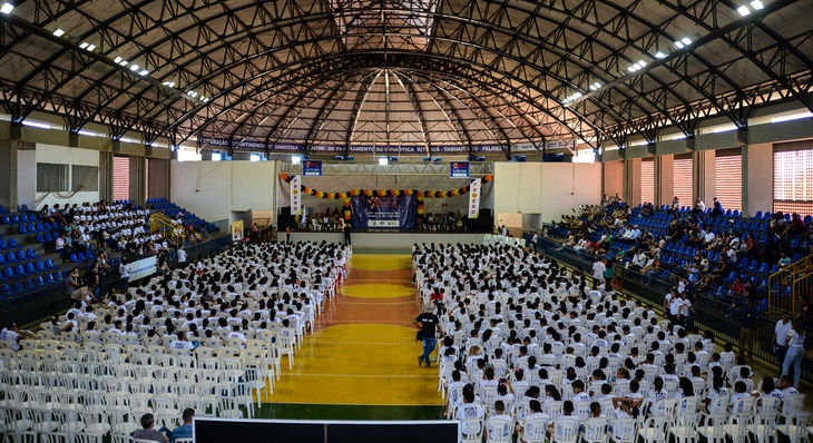 Formatura de 1.100 crianças de escolas de Palmas integrantes do Programa Educacional de Resistência às Drogas e à Violência (Proerd)