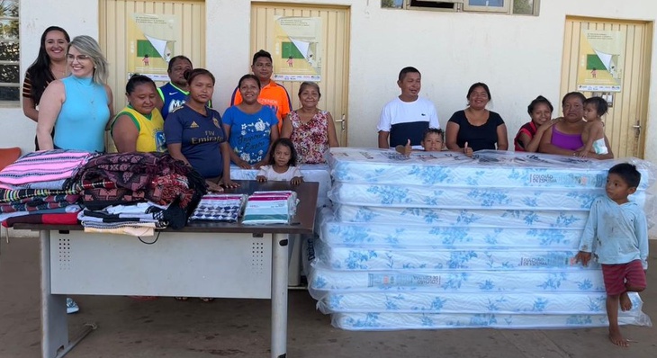 Indígenas Warao receberam doações em abrigo localizado no Jardim Santa Bárbara