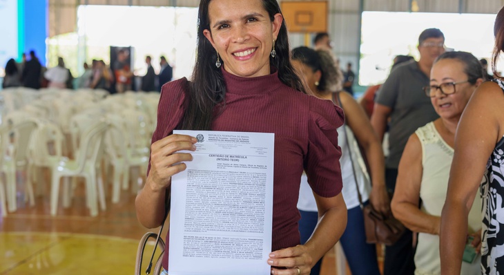 Mauriceia Garcia foi uma das 332 moradores que conquistaram a tão sonhada regularização definitiva de suas propriedades