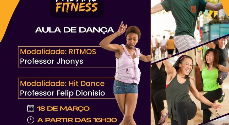 Aulas nas modalidades 'ritmos' e 'hit dance', evento é gratuito e aberto ao público