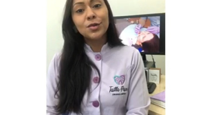 Taílla Paiva explica que os vídeos educativos feitos pelos profissionais têm a intenção de levar conhecimento e promover saúde