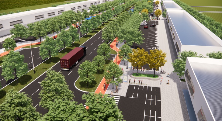 Projeto de requalificação urbana da Av. LO-9 inclui estacionamentos, calçadas, ciclovia, áreas de convivência e canteiro com iluminação em LED