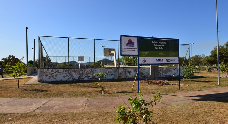 Começa a reforma da quadra poliesportiva do setor Vale do Sol em Palmas.