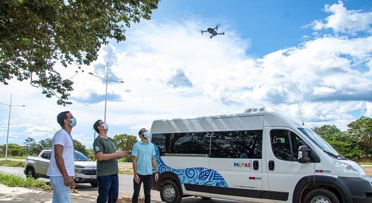 Técnicos do Município utilizam drones em trabalhos de regularização fundiária