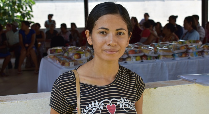 A dona de casa Raimunda Wadina Brandão Pereira, está grávida de dois meses. Ela procurou o Cras 407 Norte para se informar como participar do Programa