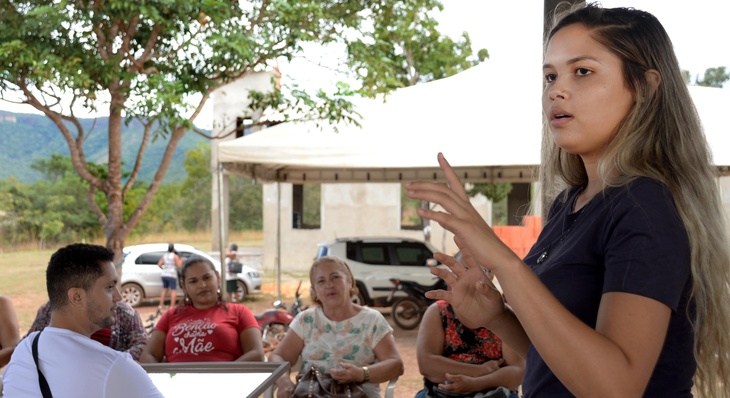 A nutricionista Mally Mayara fala do fortalecimento de vínculos entre os moradores e o Centro de Saúde