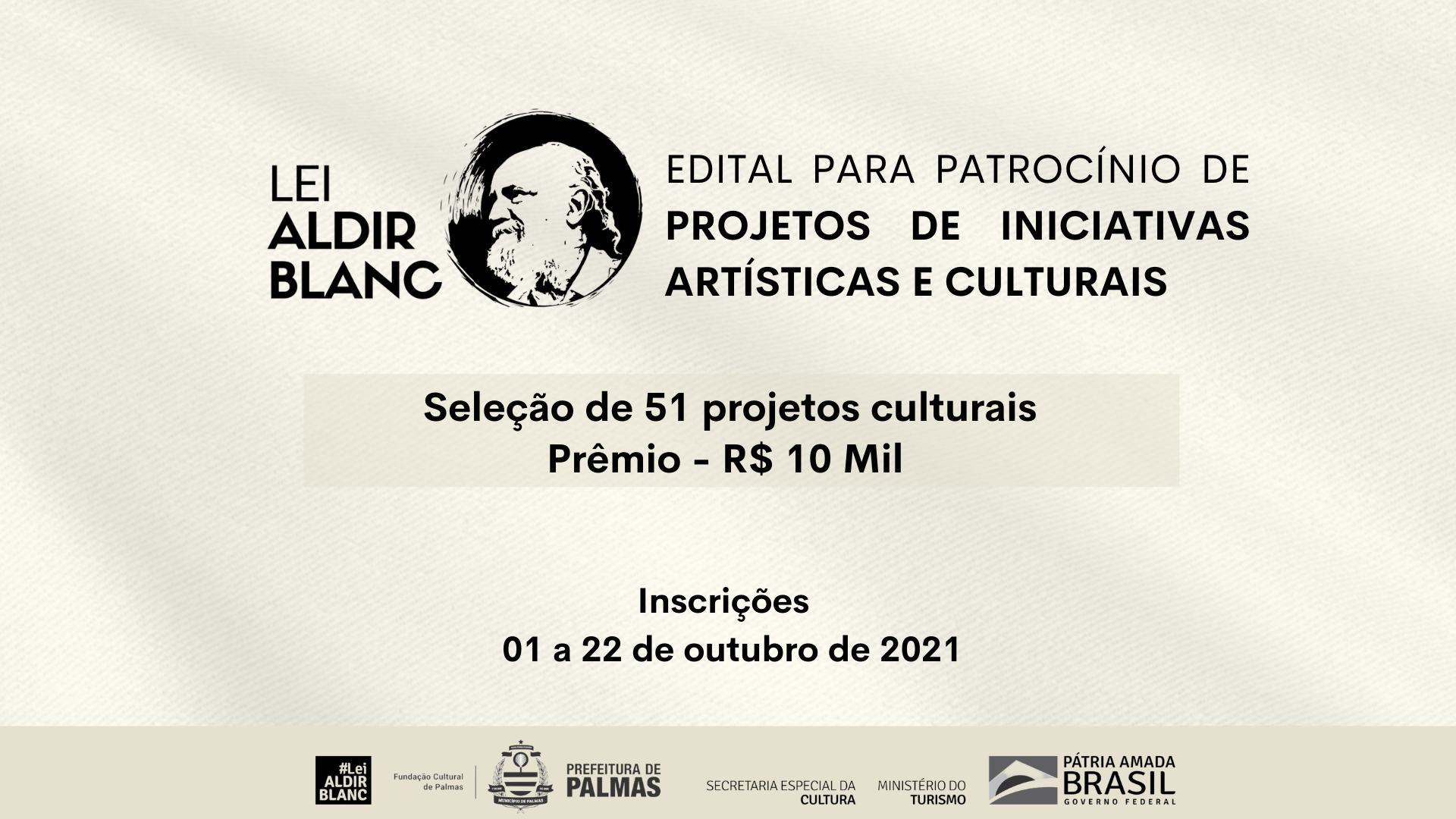 Última semana para Inscrição de projetos no edital da Lei Aldir Blanc 2021