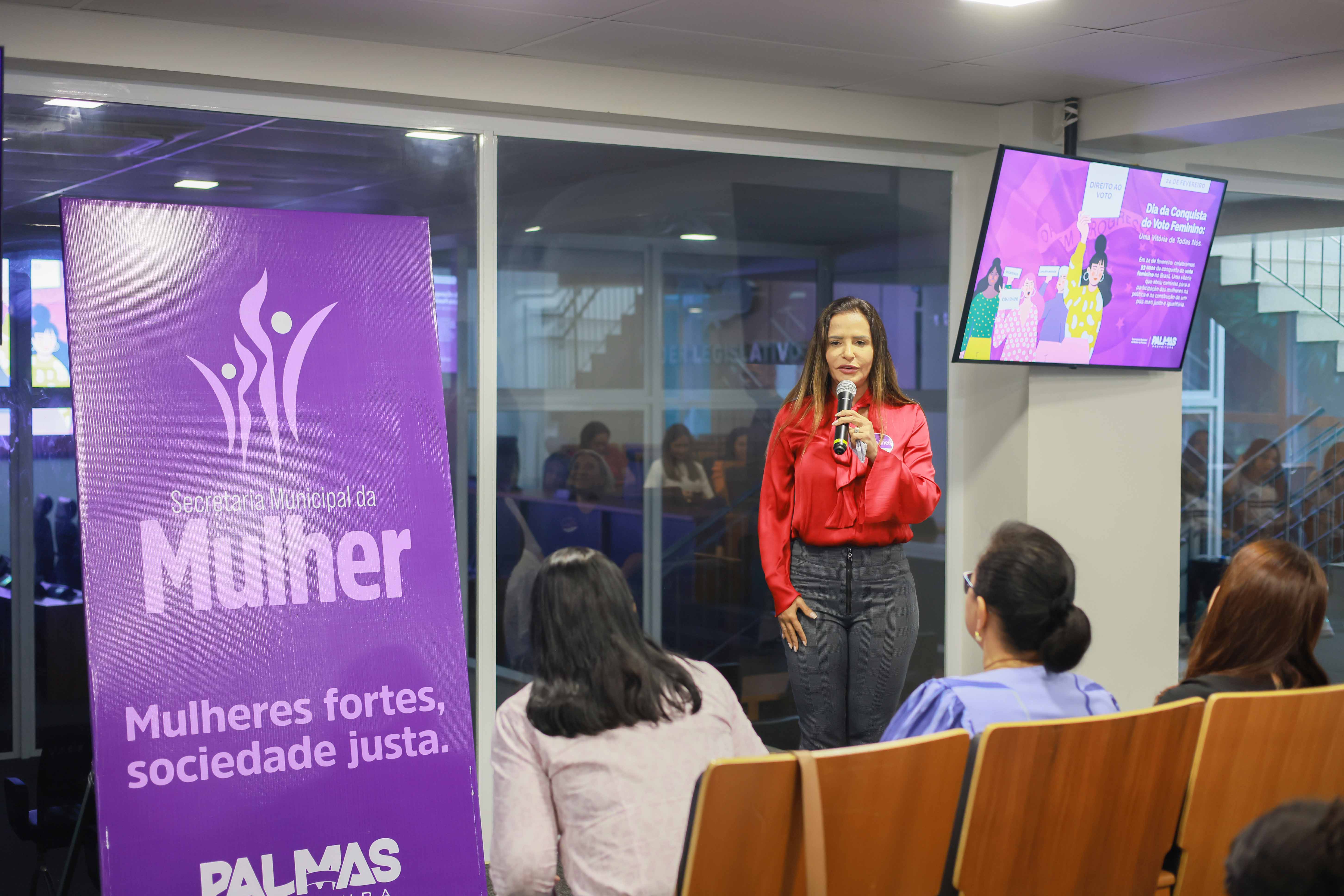 Secretaria Municipal da Mulher celebra nesta segunda-feira, 24, os 93 anos do voto feminino no Brasil. 

Local: Câmera dos Vereadores de Palmas

Data: 24/02/2025