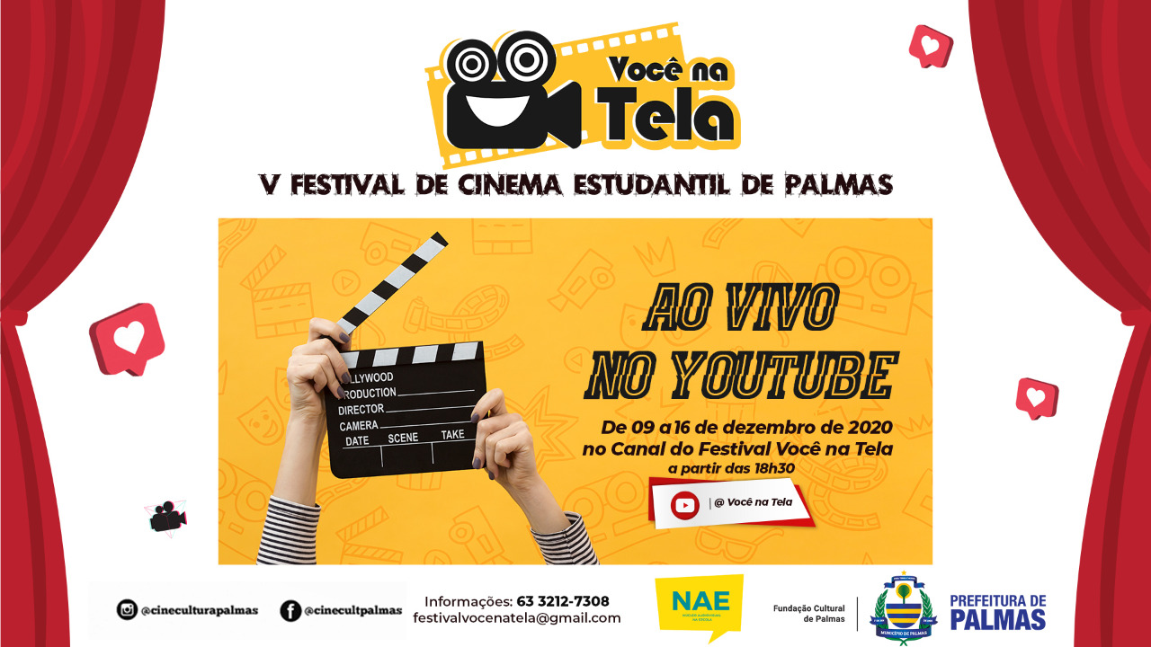 V Festival de Cinema Estudantil Você na Tela inicia nesta quarta-feira, 09, com programação ampliada até dia 16