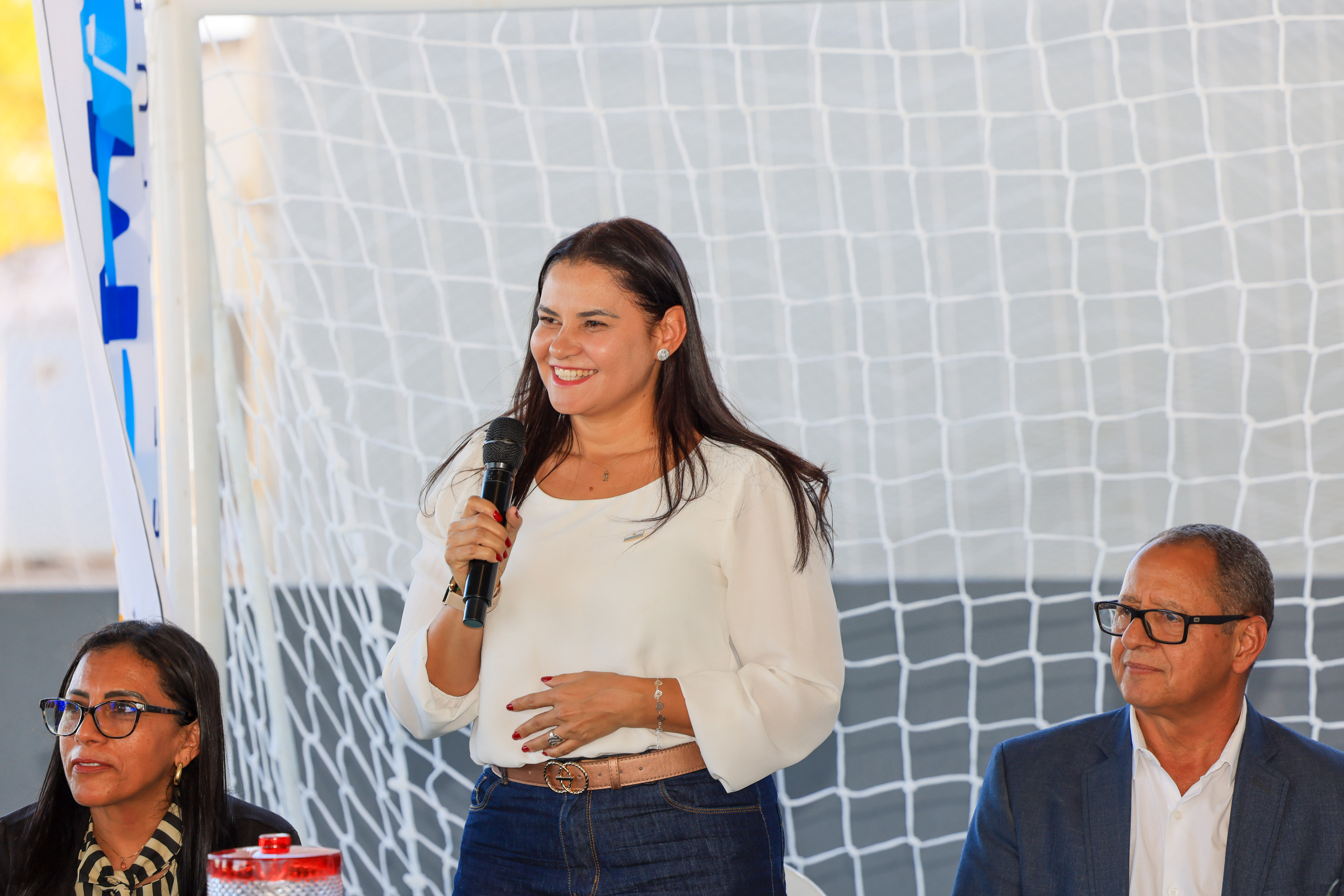 Secretária municipal da Educação Anice Moura destacou que o novo espaço vai proporcionar mais segurança para as práticas esportivas