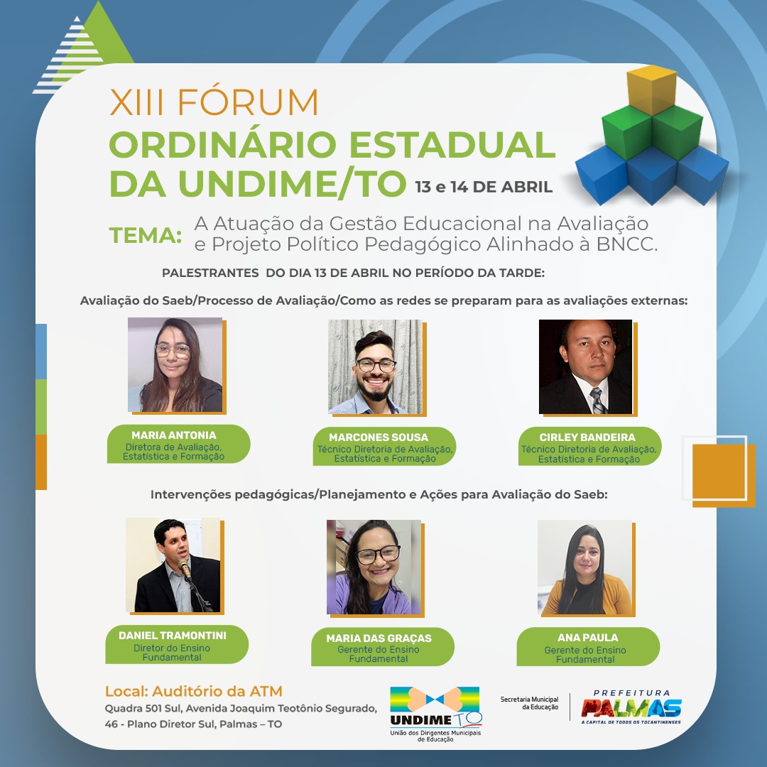 Semed participa do XIII Fórum Ordinário Estadual da União dos Dirigentes Municipais de Educação