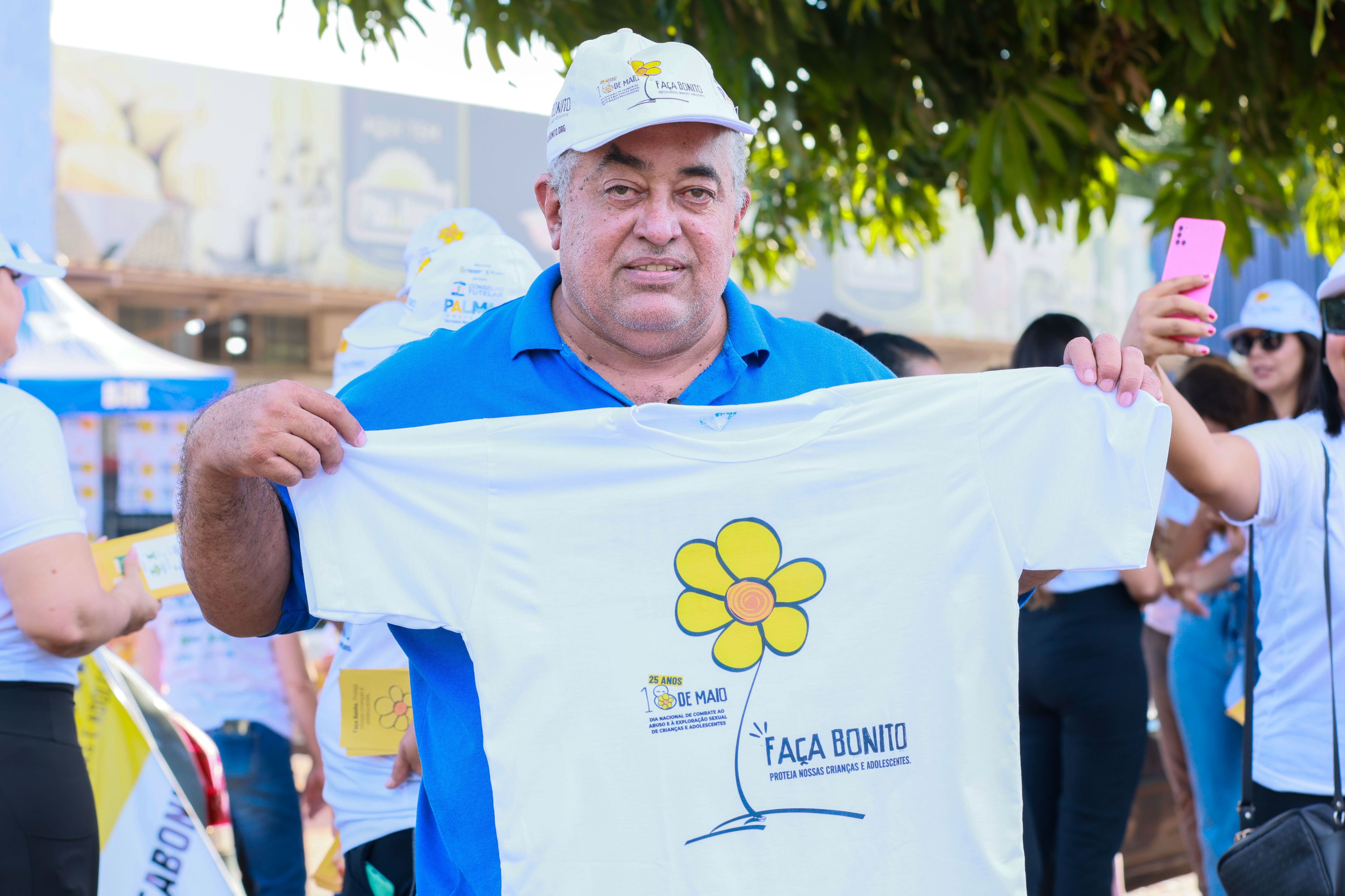 Data: 14/05/2025. Caminhada  Dia Nacional de Combate ao Abuso e a Exploração Sexual de Crianças e Adolescentes na Avenida Palmas Brasil Norte