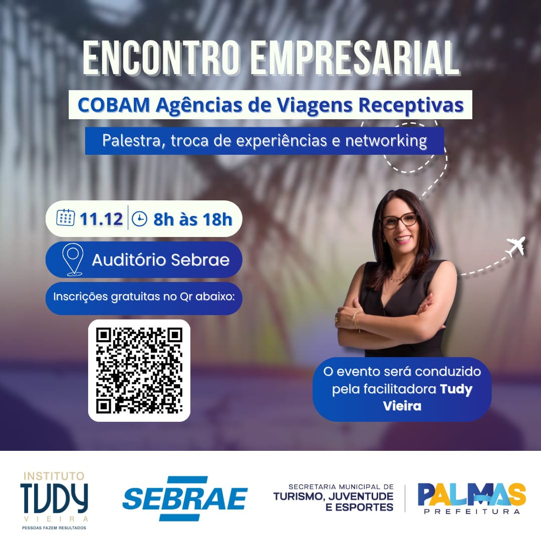 Prefeitura de Palmas apoia encontro empresarial com agências de viagens na quinta-feira, 11