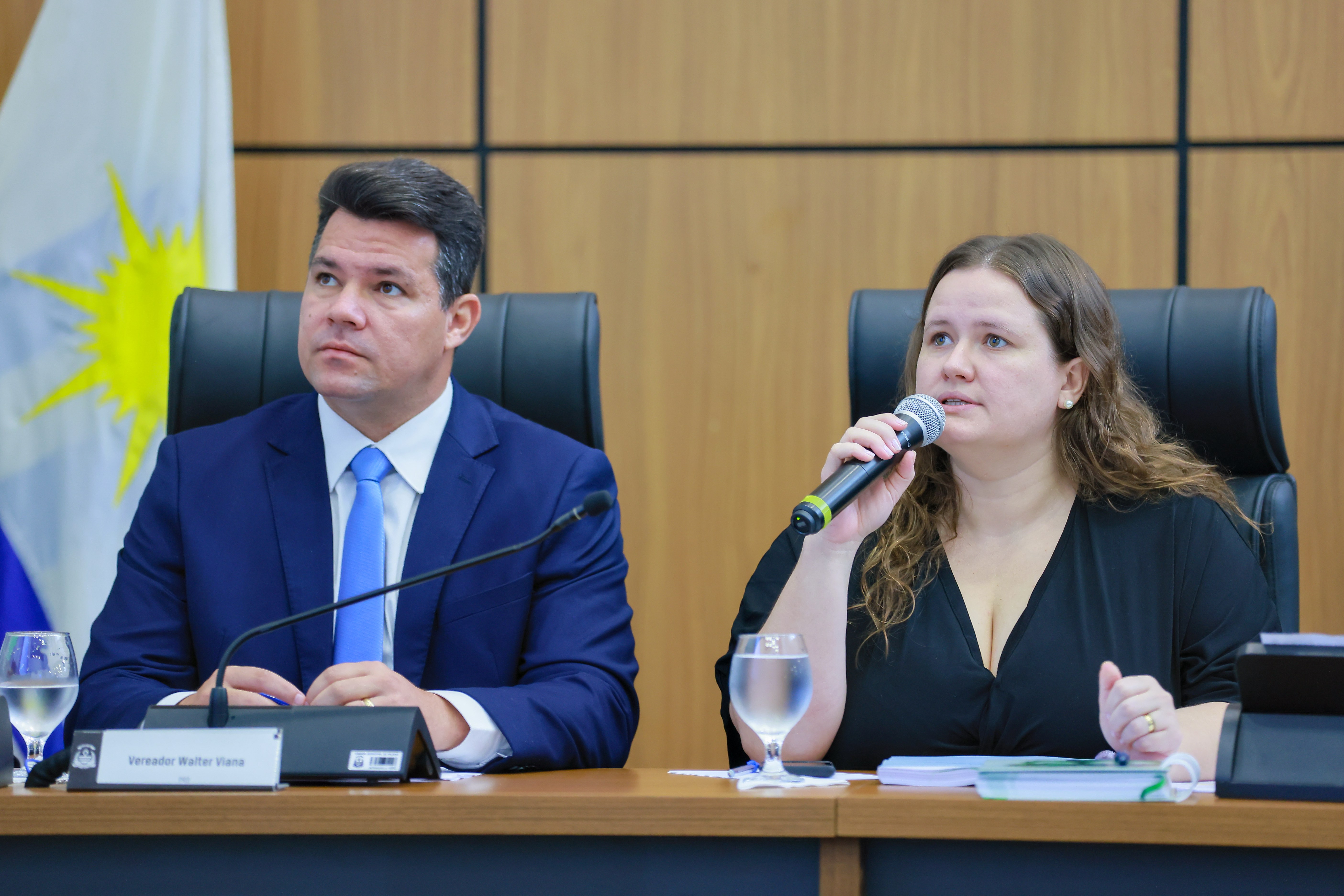 Secretária da Semus, Dhieine Caminski, apresenta os bons resultados da saúde municipal 