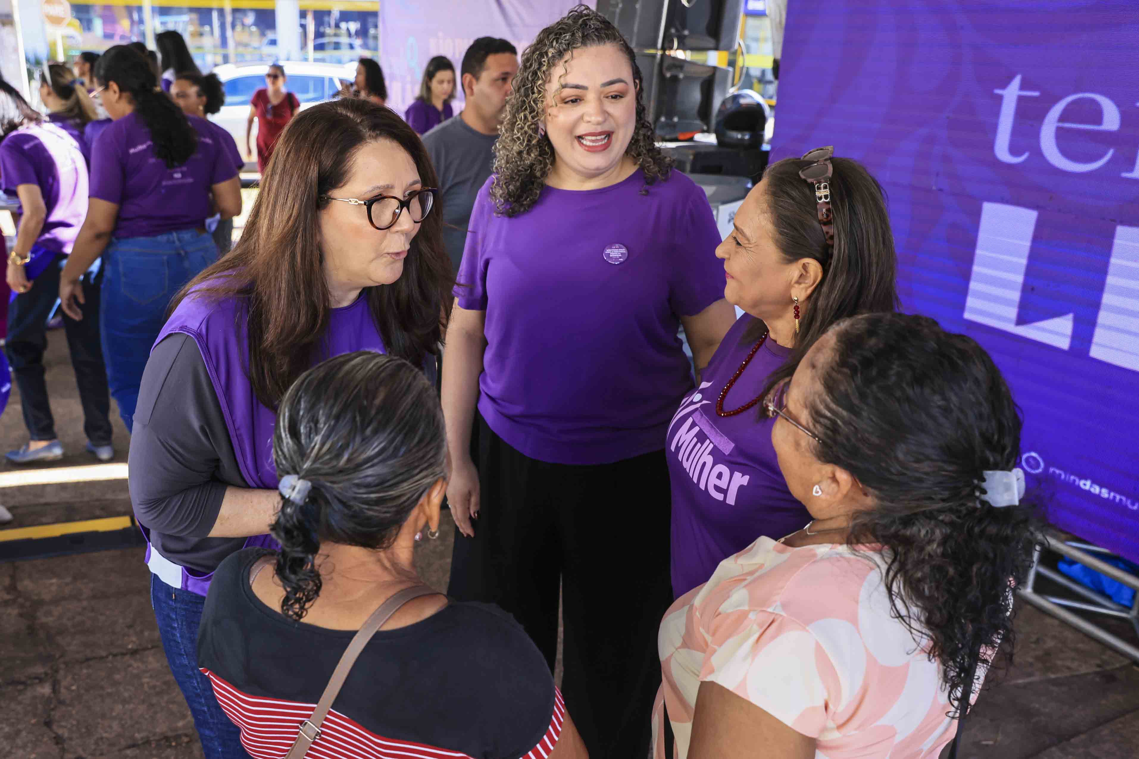 Tenda Lilás permanecerá na Avenida Tocantins até a tarde da sexta-feira, 24: Foto - Júnior Suzuki