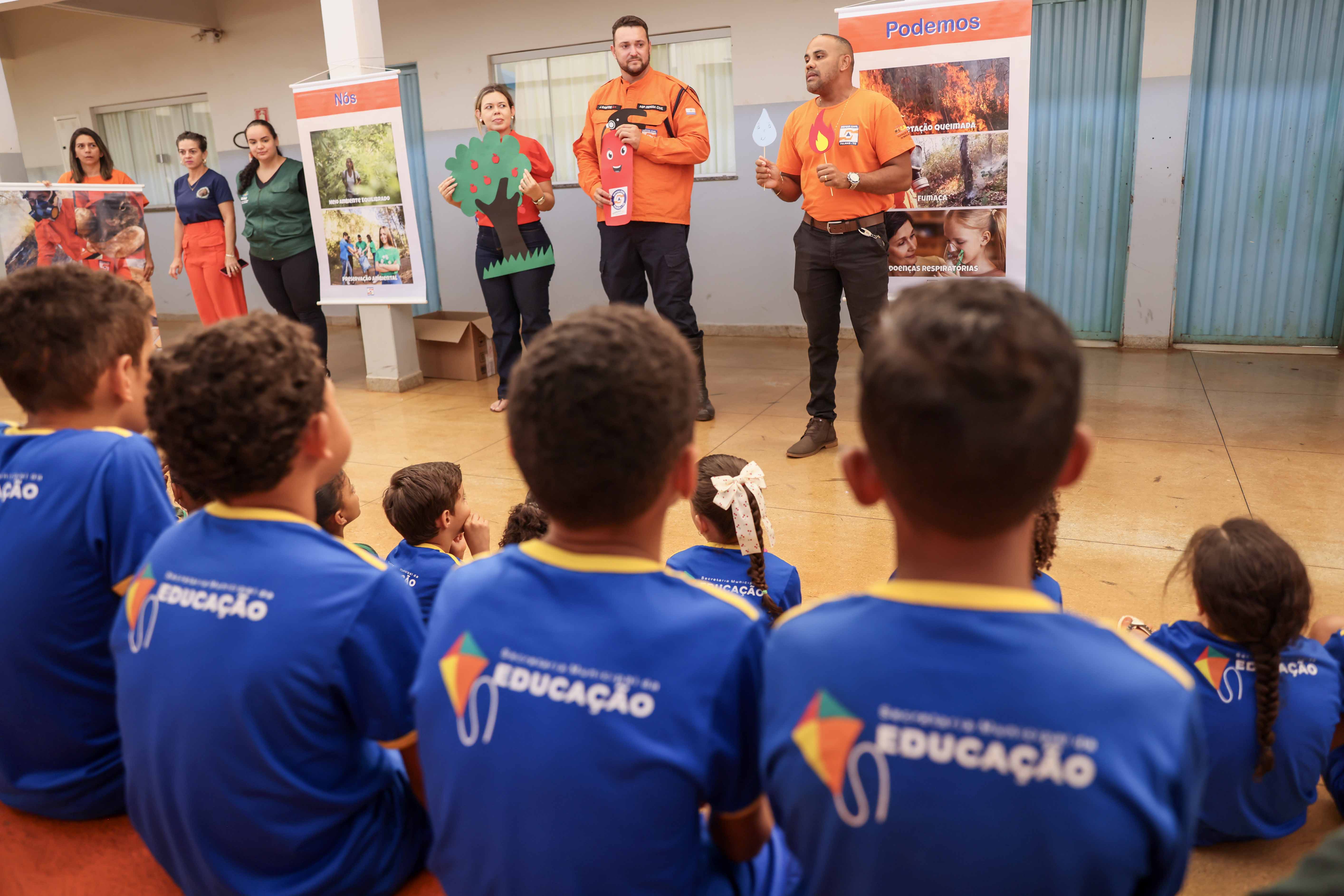 Ações educativas levam orientações sobre prevenção de incêndios florestais a estudantes da zona rural de Palmas