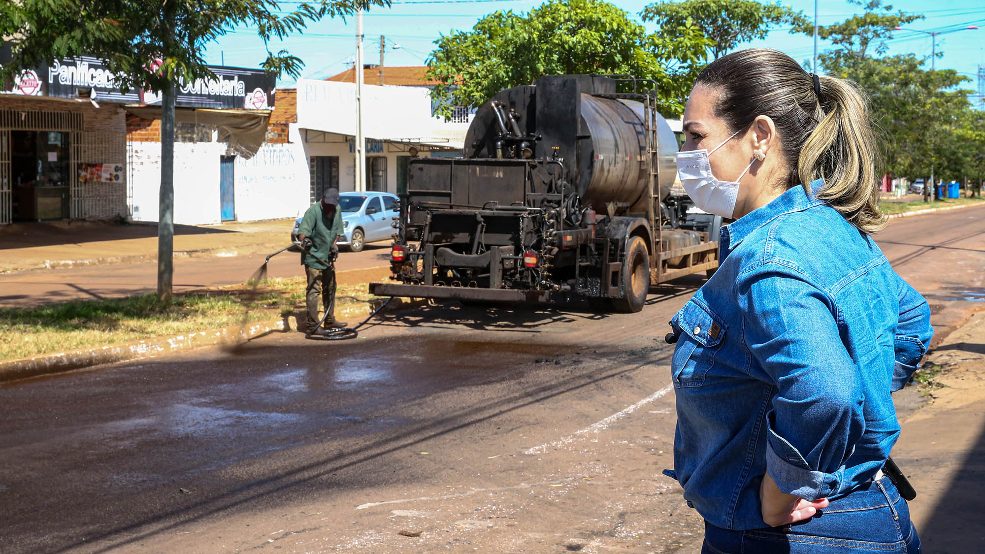 Execução direta: Obras de duplicação de avenidas e recapeamento no Aureny IV seguem a pleno vapor