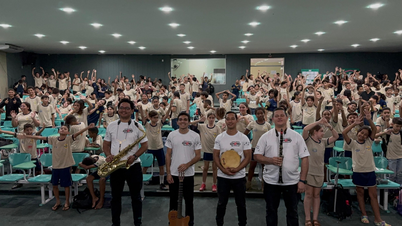 ETI Padre Josimo recebe primeira apresentação do projeto ‘Recitais Didáticos de Choro nas Escolas’, uma iniciativa da Associação Viva a Música -
