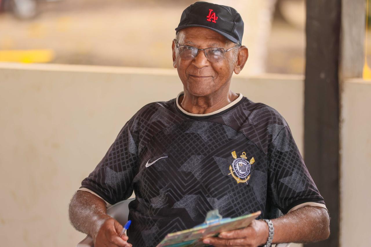 Avelino Guedes da Silva, de 82 anos, usuário do Cras Kanela desde 2015