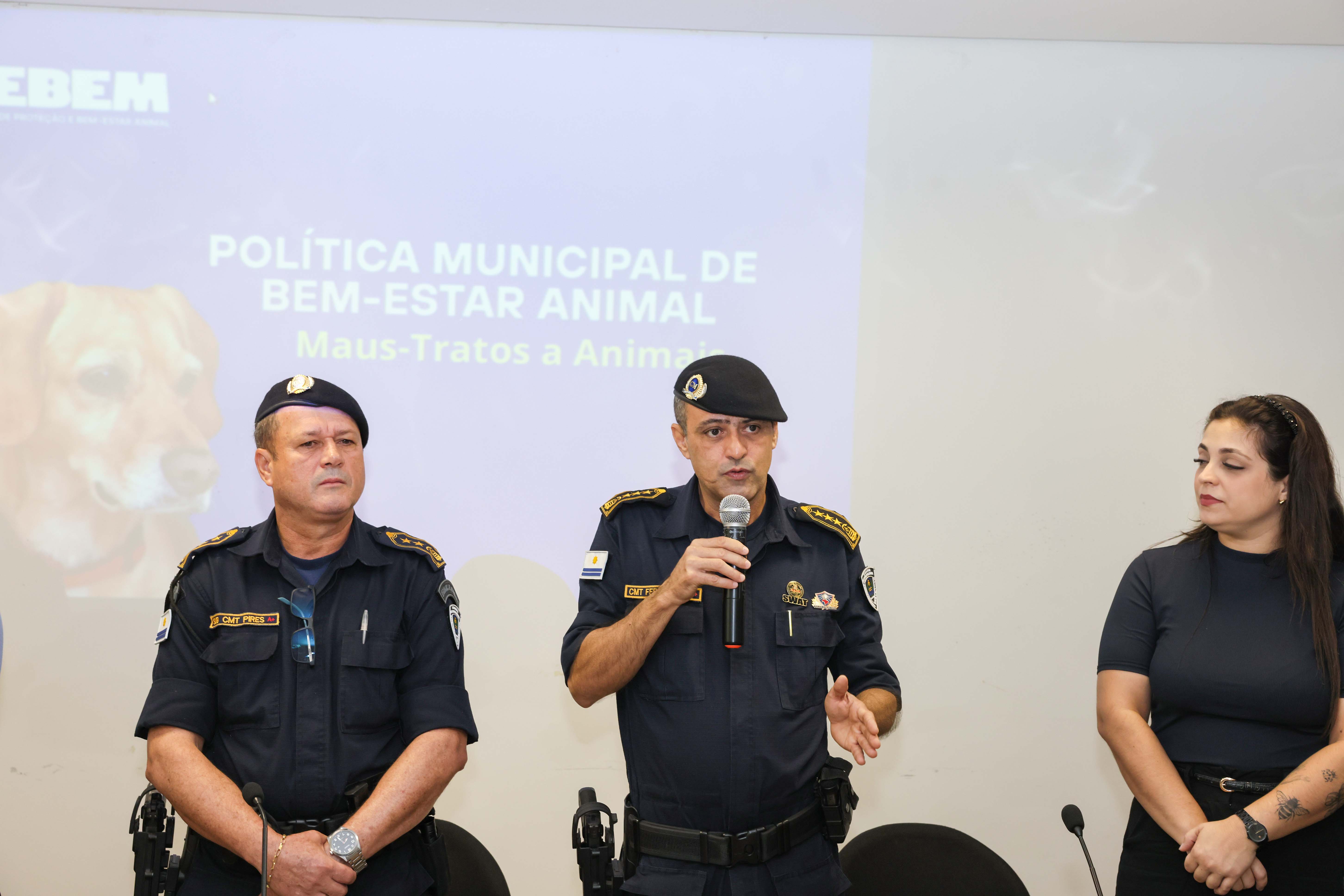 Comandante da GMP Gilmar Fernandes faz abertura dos trabalhos em conjunto com a Sebem

