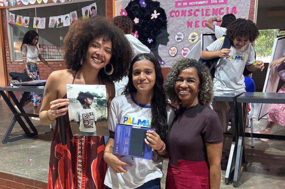 A estudante Ana Júlia Salazar de Sousa, do 7º ano, foi a vencedora do concurso de Fotografia